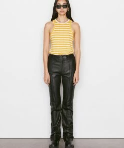 Frame-denim Women Striped Ringer Tank -- Kumquat Multi