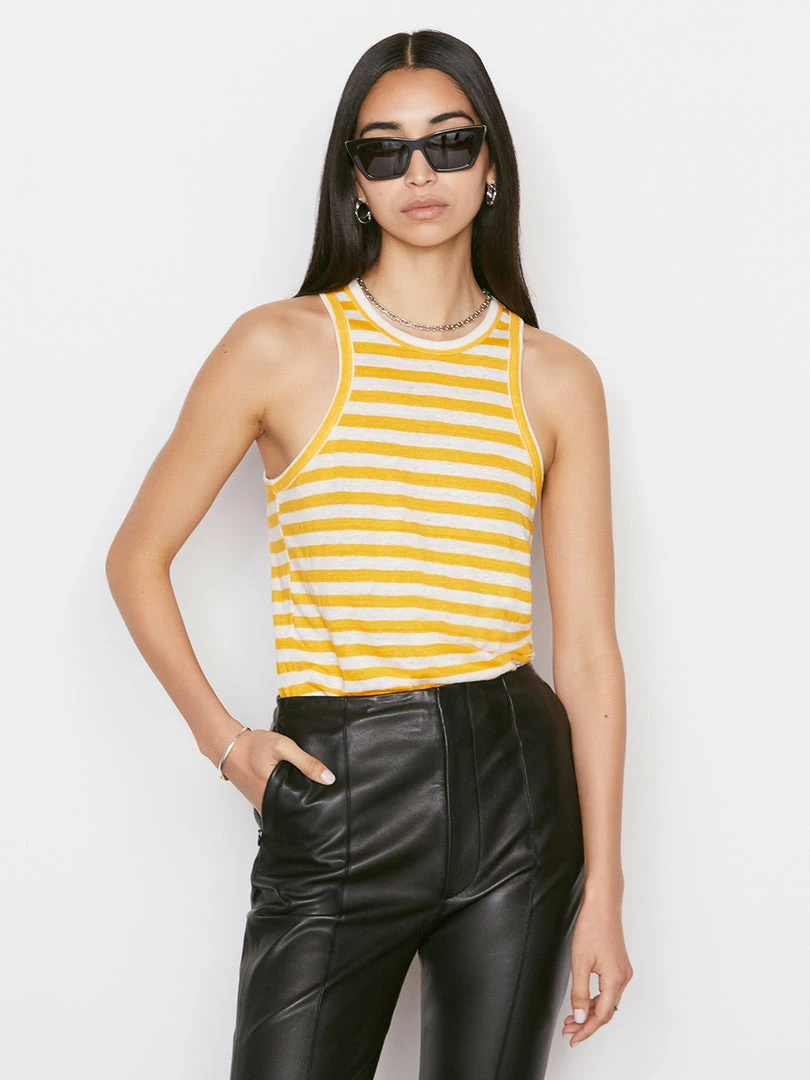 Discount ๐ Frame-denim ๐ฉ Women Striped Ringer Tank -- Kumquat Multi ๐ 1 Frame-denim Women Striped Ringer Tank -- Kumquat Multi
