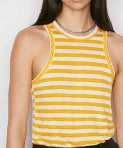 Discount ๐ Frame-denim ๐ฉ Women Striped Ringer Tank -- Kumquat Multi ๐ 9 Frame-denim Women Striped Ringer Tank -- Kumquat Multi