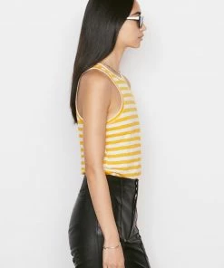 Discount ๐ Frame-denim ๐ฉ Women Striped Ringer Tank -- Kumquat Multi ๐ 10 Frame-denim Women Striped Ringer Tank -- Kumquat Multi