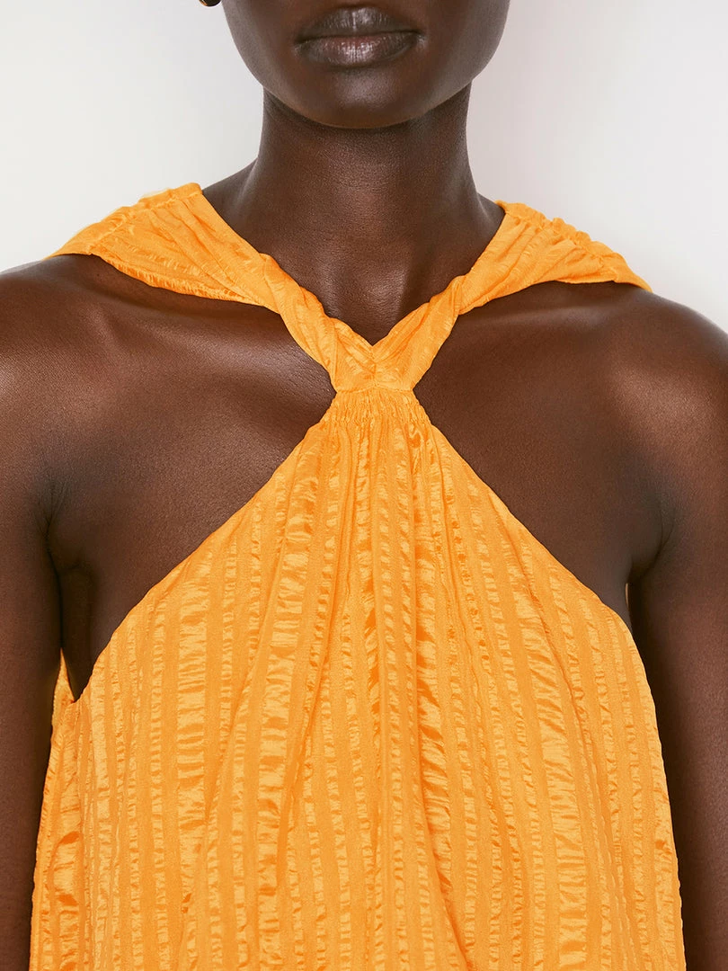 Promo ๐งจ Frame-denim ๐ฉ Women Draped Halter Top -- Kumquat ๐ฅ 4 Frame-denim Women Draped Halter Top -- Kumquat