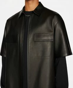 Best reviews of ๐ฅฐ Frame-denim Men Short Sleeve Leather ๐ Shirt -- Noir โญ 10 Frame-denim Men Short Sleeve Leather Shirt -- Noir