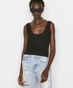 Frame-denim Crochet Tank -- Noir Women