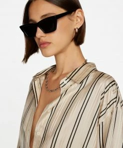 Frame-denim Women The Oversized Shirt -- Vanilla Multi