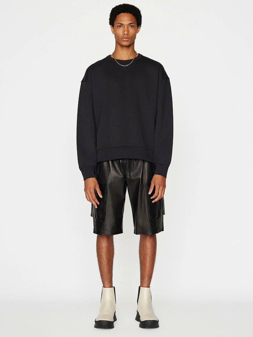 New 🥰 Frame-denim Men Cargo Leather Short -- Noir 🥰 2 Frame-denim Men Cargo Leather Short -- Noir