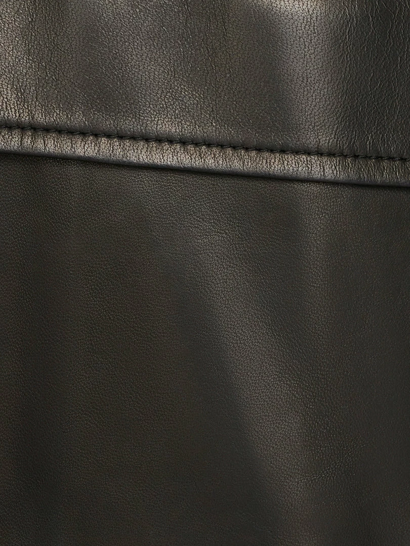 New 🥰 Frame-denim Men Cargo Leather Short -- Noir 🥰 6 Frame-denim Men Cargo Leather Short -- Noir