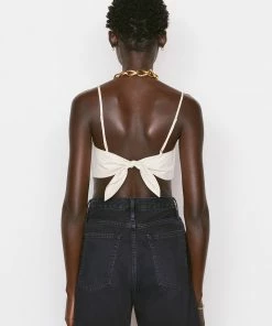 Frame-denim Twist Bra Top -- Flax