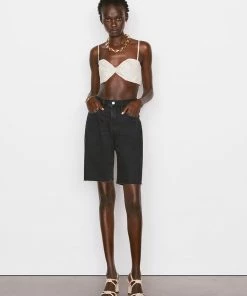 Frame-denim High Rise Bermuda -- Inkwell Women