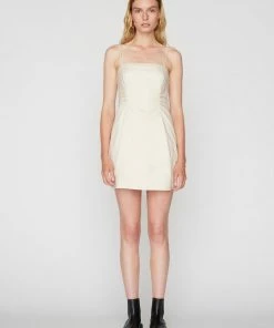 Frame-denim Women Tie Back Mini Dress -- Flax