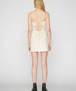 Frame-denim Women Tie Back Mini Dress -- Flax