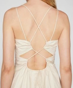 Frame-denim Women Tie Back Mini Dress -- Flax