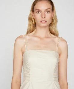 Frame-denim Women Tie Back Mini Dress -- Flax