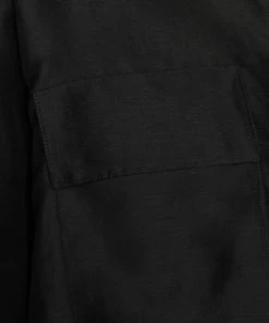 Frame-denim Cropped Safari Shirt -- Noir