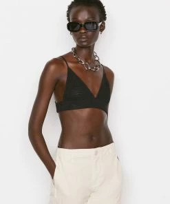 Frame-denim Crochet Bralette -- Noir Women