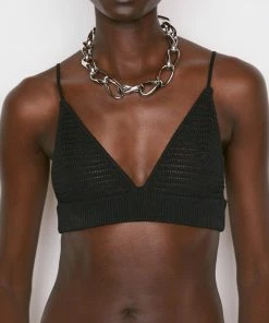 Frame-denim Crochet Bralette -- Noir Women