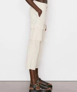 Frame-denim Women Relaxed Utility Pant -- Washed Flax