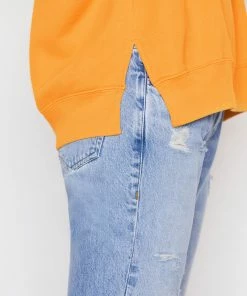 Frame-denim Women Side Slit Sweatshirt -- Kumquat