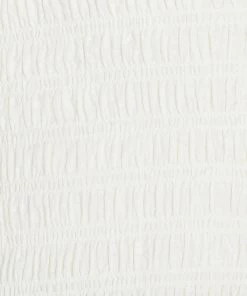 Frame-denim V-Neck Smocked Top -- Off White Women