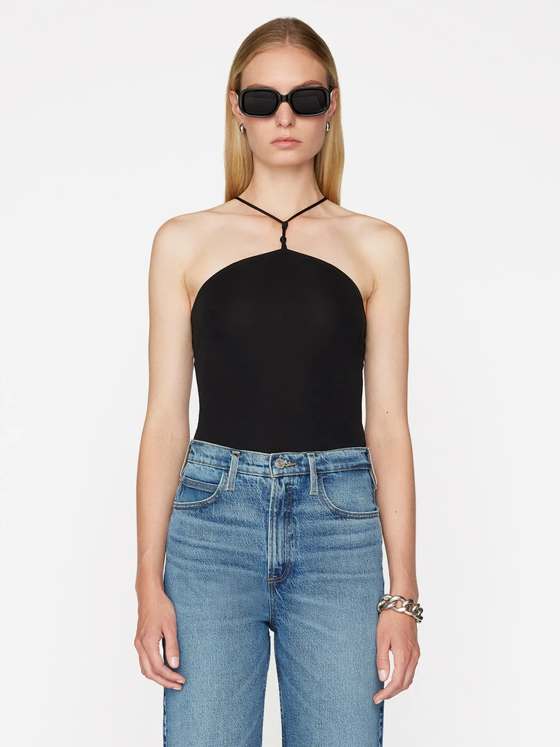 Best Sale π Frame-denim π© Women Delicate Knot Bodysuit -- Noir β 1 Frame-denim Women Delicate Knot Bodysuit -- Noir