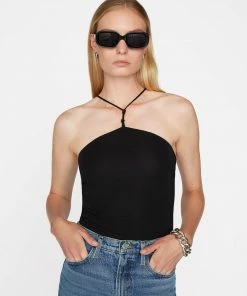 Best Sale π Frame-denim π© Women Delicate Knot Bodysuit -- Noir β 8 Frame-denim Women Delicate Knot Bodysuit -- Noir