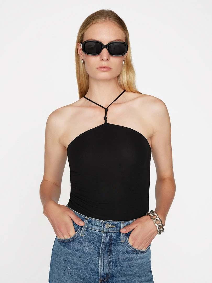Best Sale π Frame-denim π© Women Delicate Knot Bodysuit -- Noir β 3 Frame-denim Women Delicate Knot Bodysuit -- Noir
