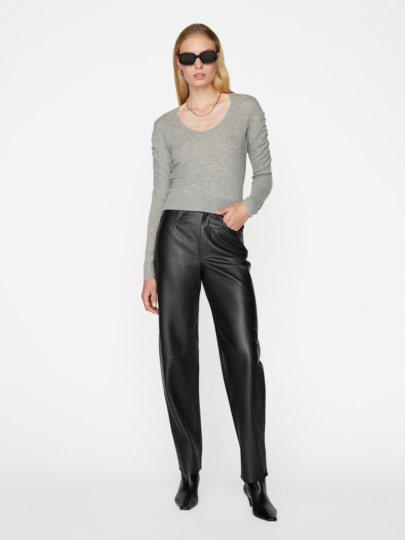 Top 10 ❤️ Frame-denim Long Sleeve Scoop Neck Sweater -- Gris Heather 🧨 2 Frame-denim Long Sleeve Scoop Neck Sweater -- Gris Heather