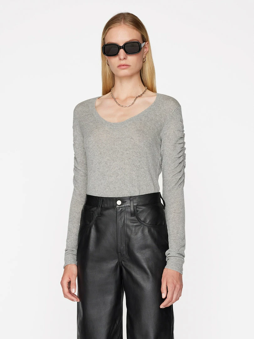 Top 10 ❤️ Frame-denim Long Sleeve Scoop Neck Sweater -- Gris Heather 🧨 1 Frame-denim Long Sleeve Scoop Neck Sweater -- Gris Heather