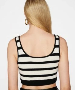 Frame-denim Breton Stripe Bralette -- Off White Multi Women