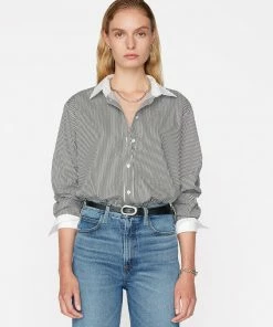 Frame-denim The Oversized Shirt -- Noir Multi Women