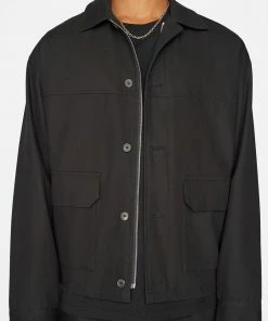 Frame-denim Twill Club Jacket -- Noir Men