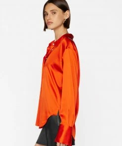 Frame-denim The Standard Shirt -- Mandarin Women