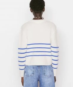 Frame-denim Clean Crewneck Sweater -- Jet Stream Multi