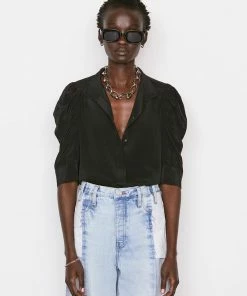 Frame-denim Gillian Top -- Noir