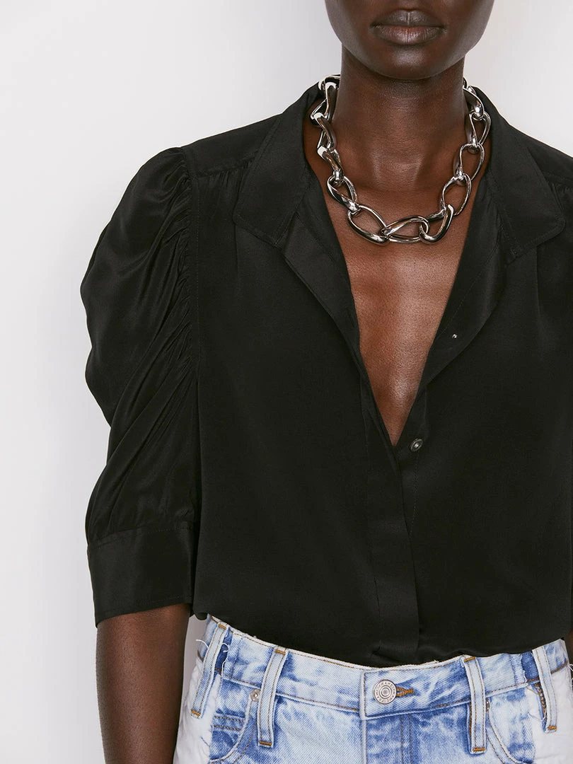 Best Pirce โจ Frame-denim Gillian Top -- Noir ๐ 4 Frame-denim Gillian Top -- Noir