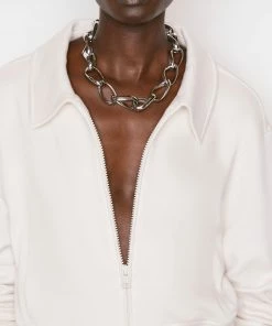 Frame-denim Women Shrunken Track Jacket -- Bone