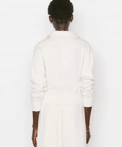 Frame-denim Women Shrunken Track Jacket -- Bone