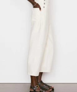 Frame-denim Button Detail Trouser -- Parchment