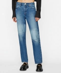 Frame-denim Women Le Slouch Patch Mending -- Patch Mending