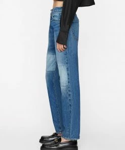 Frame-denim Women Le Slouch Patch Mending -- Patch Mending