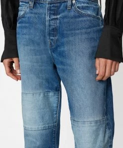 Frame-denim Women Le Slouch Patch Mending -- Patch Mending