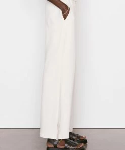 Frame-denim Wide Leg Track Pant -- Bone