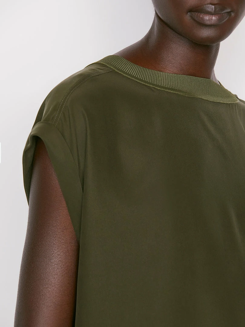 Best Sale ๐ Frame-denim Washable Silk Oversized Tee -- Fatigue ๐ 5 Frame-denim Washable Silk Oversized Tee -- Fatigue