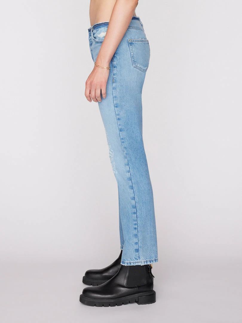 Outlet 😉 Frame-denim Raw Waist Le Slouch -- Bluejay Rips 🤩 5 Frame-denim Raw Waist Le Slouch -- Bluejay Rips