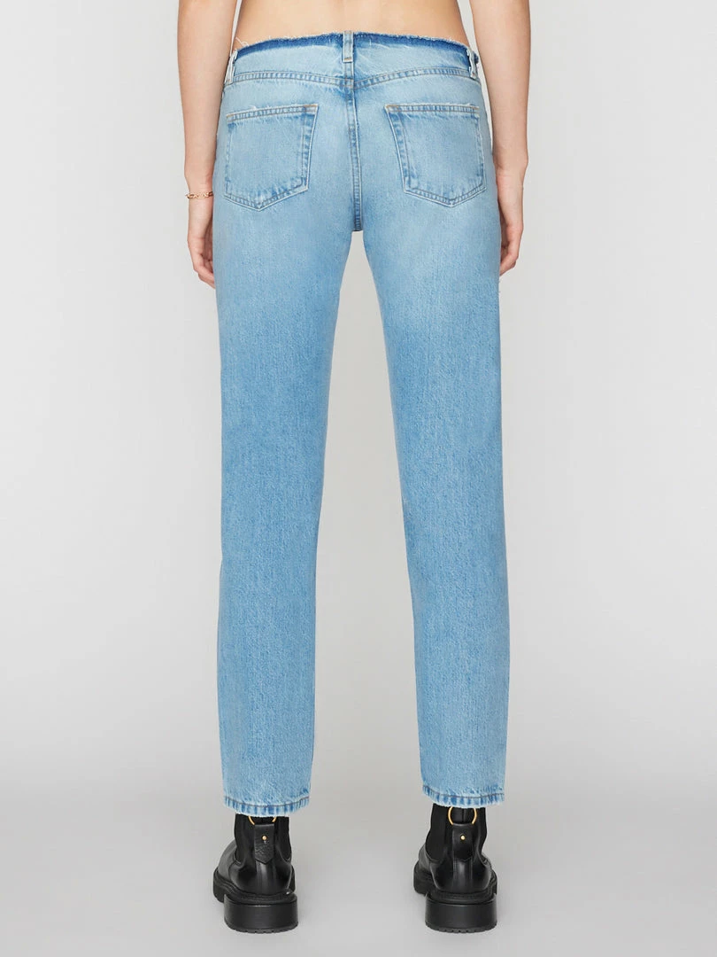 Outlet 😉 Frame-denim Raw Waist Le Slouch -- Bluejay Rips 🤩 7 Frame-denim Raw Waist Le Slouch -- Bluejay Rips