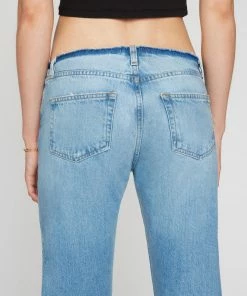 Outlet 😉 Frame-denim Raw Waist Le Slouch -- Bluejay Rips 🤩 12 Frame-denim Raw Waist Le Slouch -- Bluejay Rips