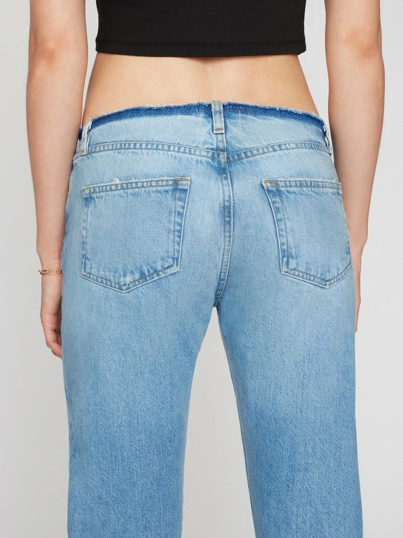 Outlet 😉 Frame-denim Raw Waist Le Slouch -- Bluejay Rips 🤩 6 Frame-denim Raw Waist Le Slouch -- Bluejay Rips