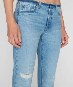 Outlet 😉 Frame-denim Raw Waist Le Slouch -- Bluejay Rips 🤩 9 Frame-denim Raw Waist Le Slouch -- Bluejay Rips