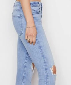 Frame-denim Women Le Garcon Crop -- Cebu Rips