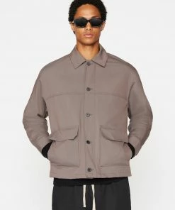 Frame-denim Men Twill Club Jacket -- Walnut