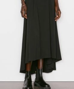 Frame-denim Fitted Flare Dress -- Noir Women